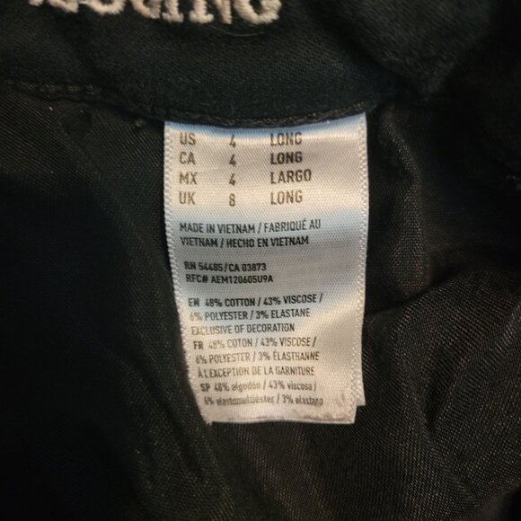 American Eagle Jeans 4 L Button Fly Jegging Super Hi Rise Super Stretchx Black - Picture 6 of 12